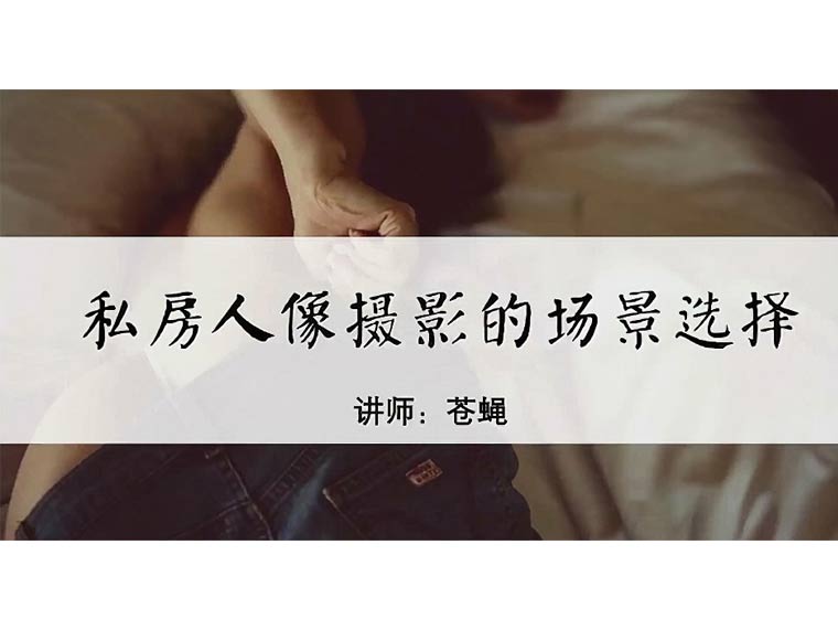 W001-摄影师苍蝇和他的私房摄影-私房人像摄影服装道具情绪摆姿引导视频教程